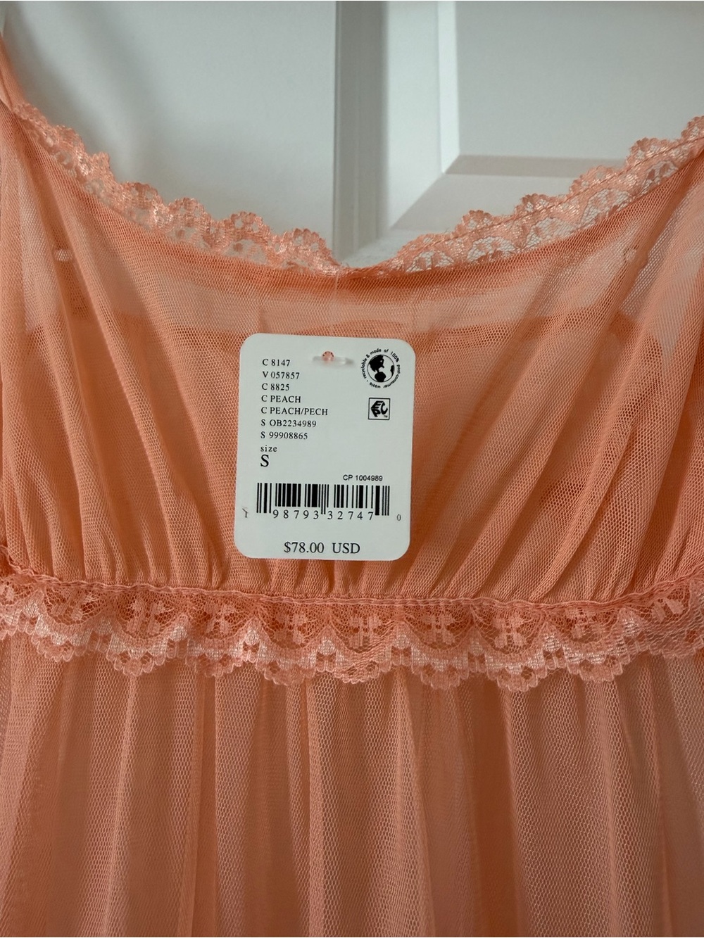 NWT Free People Intimately Coral Pink Slip Maxi Dress Size Small - Picture 4 of 7